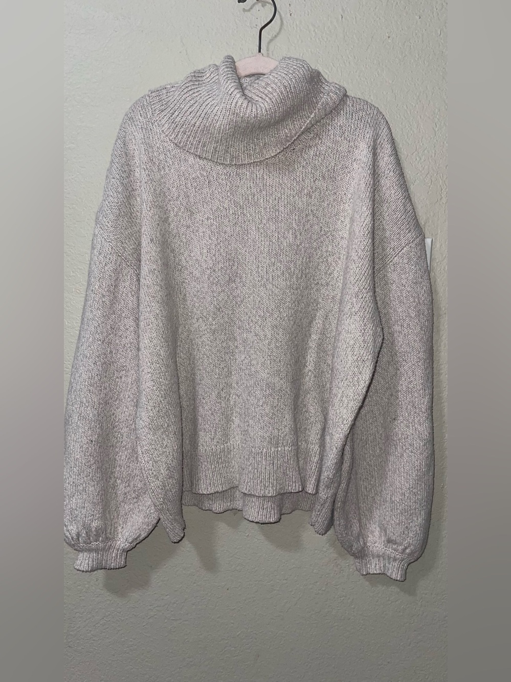 Mud Pie Light Gray Marled Turtleneck Sweater